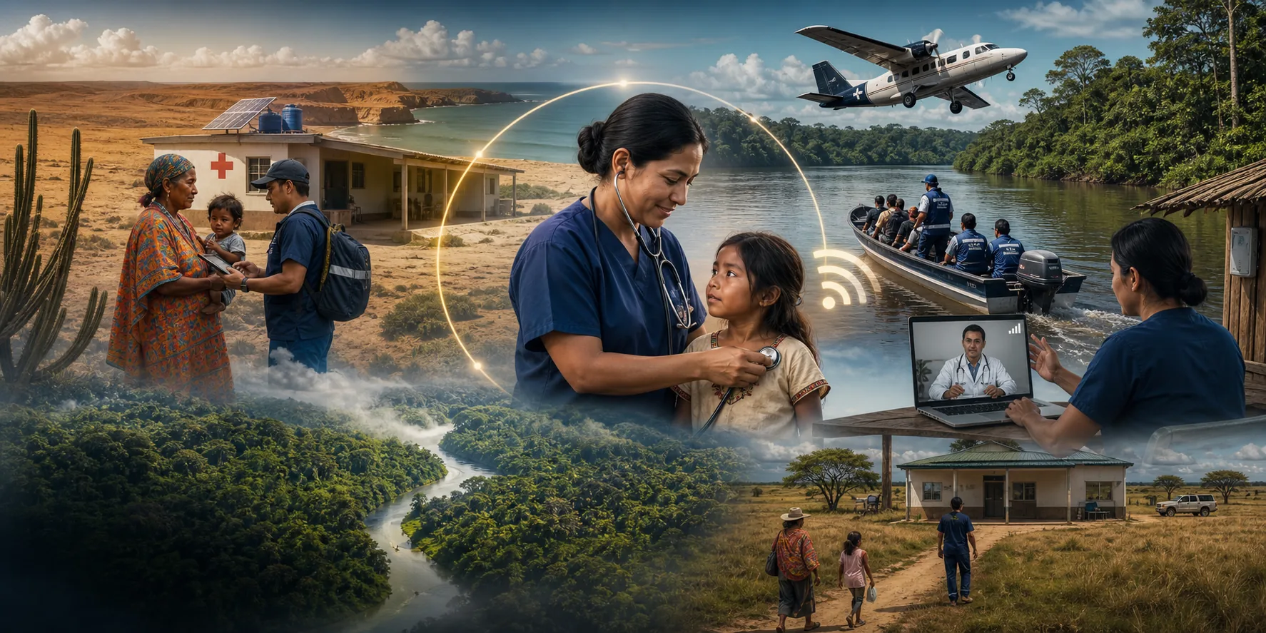 Brigadas médicas, telemedicina, rutas fluviales y traslado aéreo sanitario para territorios apartados de Colombia
